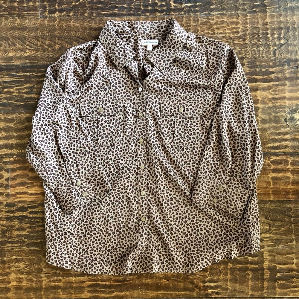 Craft & Barrow Leopard Print Top - Size XL (NWOT)